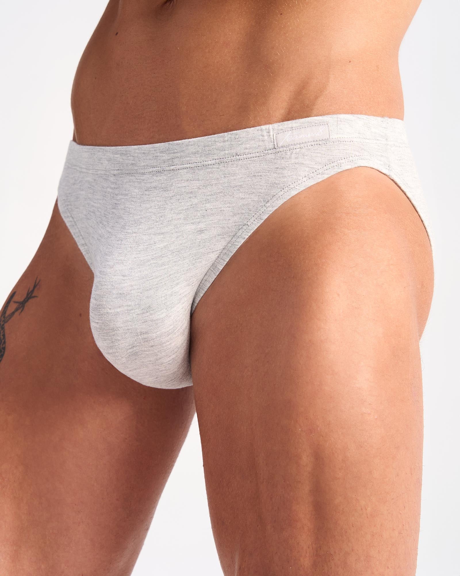 Body Bamboo Bikini Brief - Grey Marle - Image 4